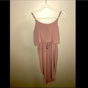 Super Cute Soft Rose Midi High Low Dress 🔥🥂